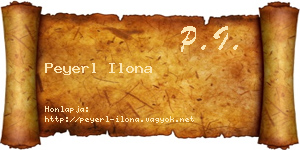 Peyerl Ilona névjegykártya